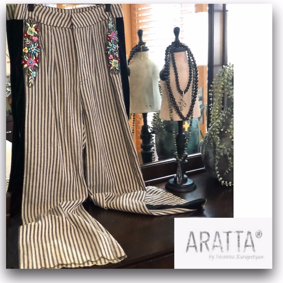 SOLD Aratta Striped Pants - Picture 2 of 4